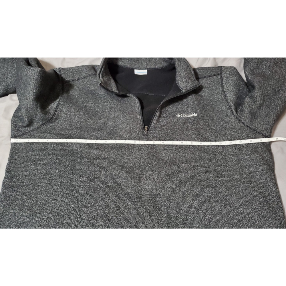 Columbia Steens Mountain Quarter-Zip Fleece Jacket XXL Gray Black Outdoor Layer - Picture 4 of 13